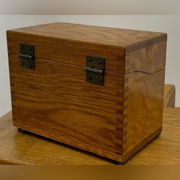 Antique Weis Monroe Michigan Fingerjointed Hinge Lidded Wooden Box - Picture 10 of 16